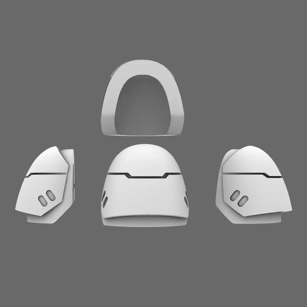 Space Knights V6 Stroud Smooth Shoulder Pad Type B X 10 - BW Terrain & Forge