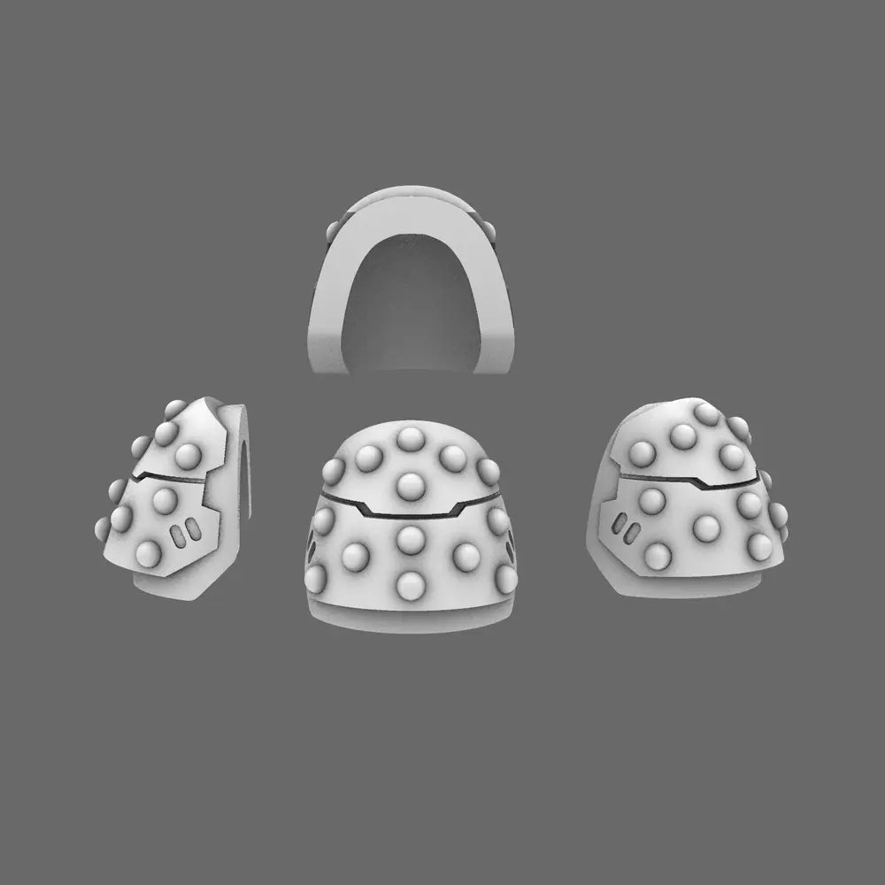 Space Knights V6 Stroud Studded Shoulder Pad Type A X 10 - BW Terrain & Forge