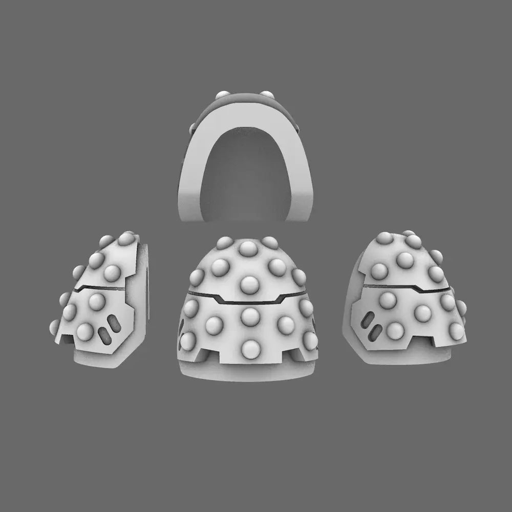 Space Knights V6 Stroud Studded Shoulder Pad Type D X 10 - BW Terrain & Forge