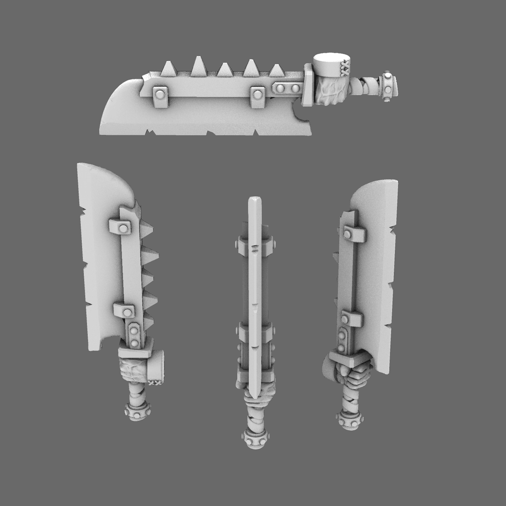 Space Orcs Cleavers LEFT x 10 - BW Terrain & Forge