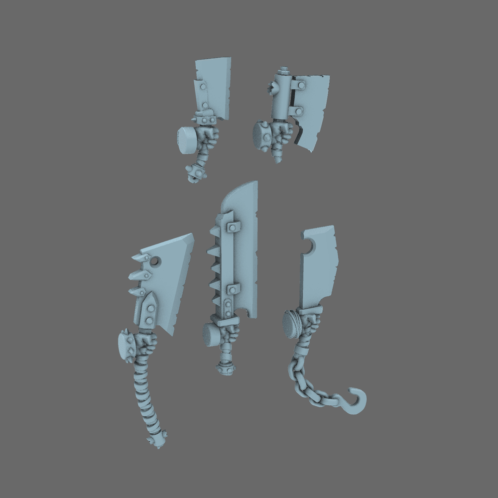 Space Orcs Cleavers LEFT x 10 - BW Terrain & Forge