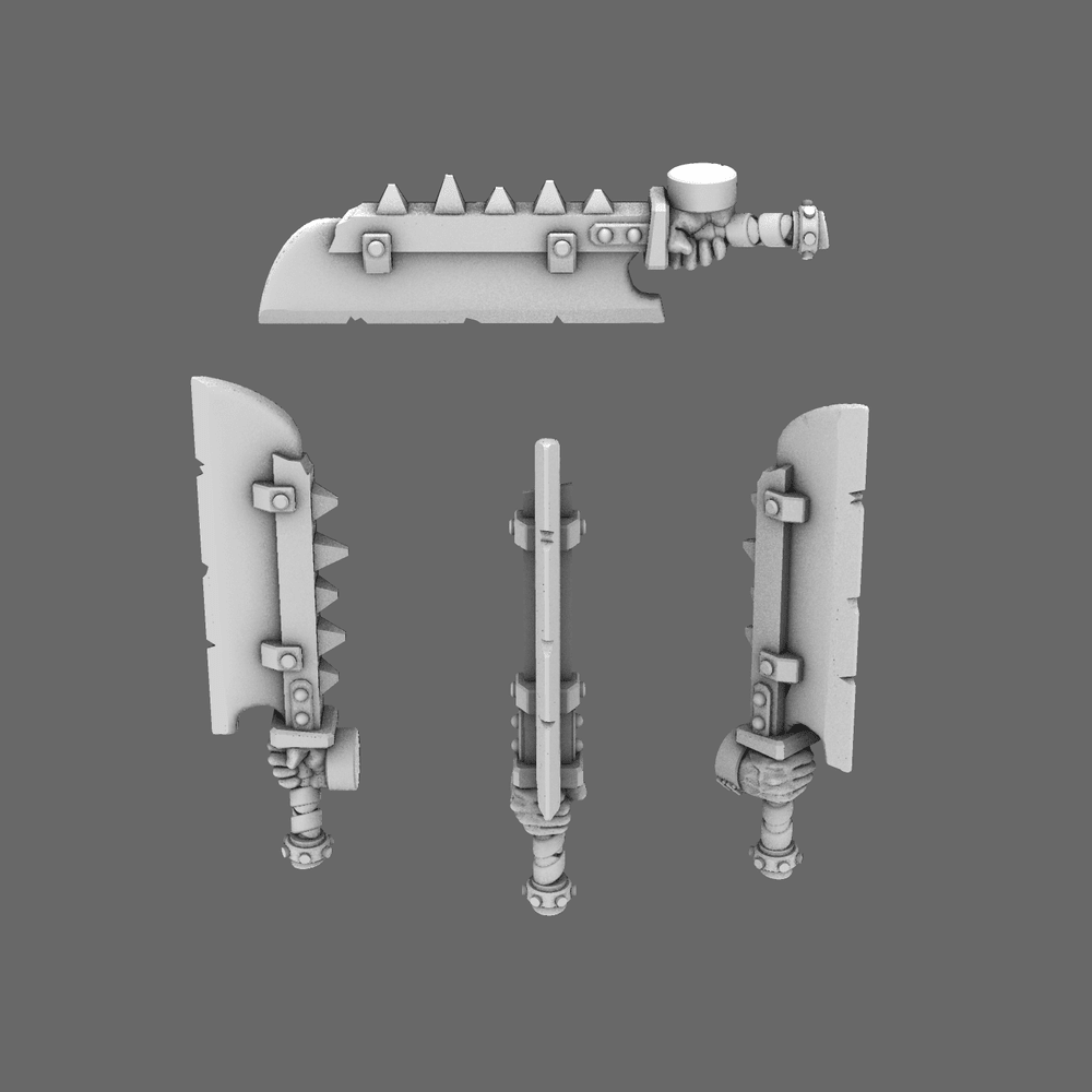 Space Orcs Cleavers RIGHT X 10 - BW Terrain & Forge