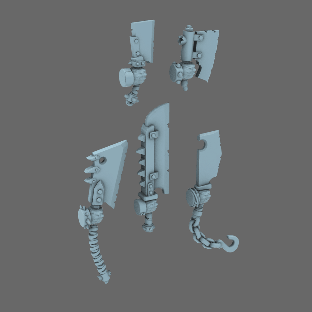 Space Orcs Cleavers RIGHT X 10 - BW Terrain & Forge