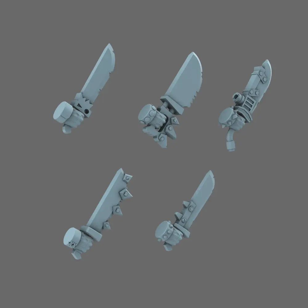 Space Orcs Machetes RIGHT X 10 - BW Terrain & Forge