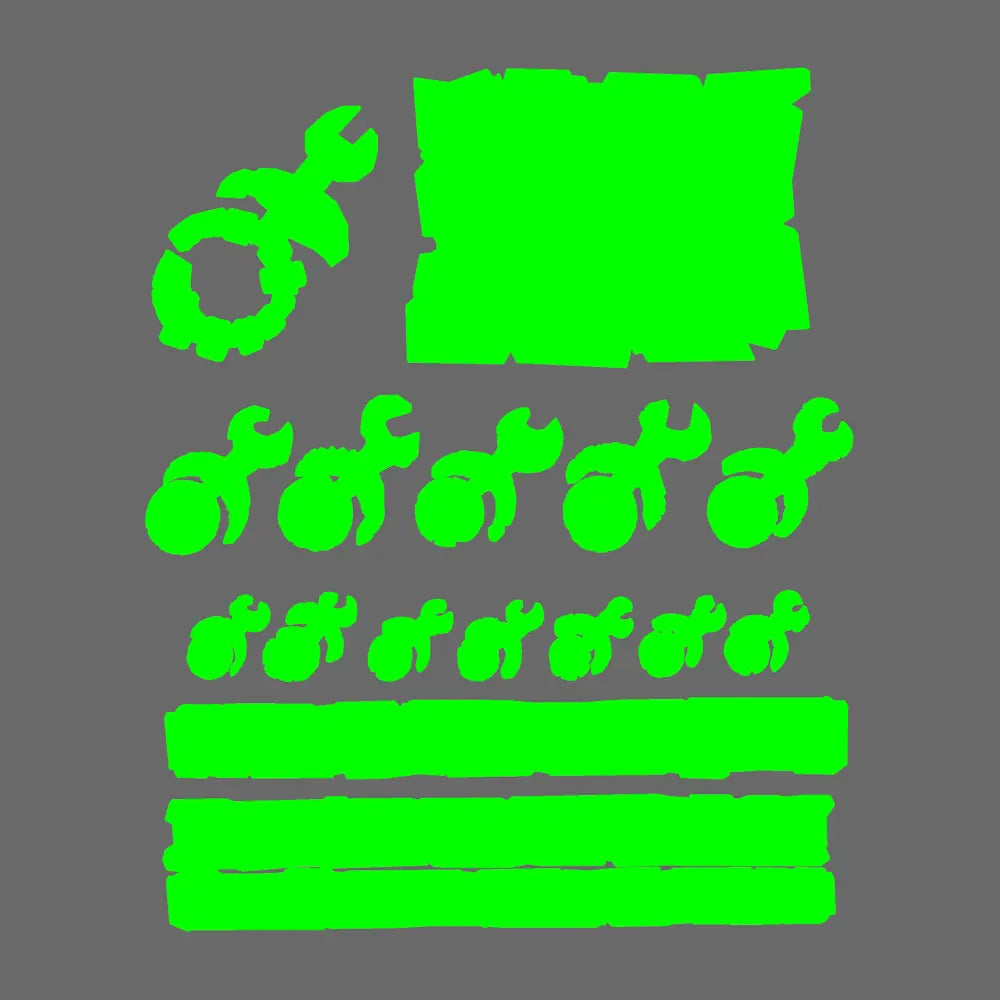 Space Orcs Sexy Lads Clan Symbols - Elite Space Orc Clan Insignia for 28mm Grim Dark Models - BW Terrain & Forge