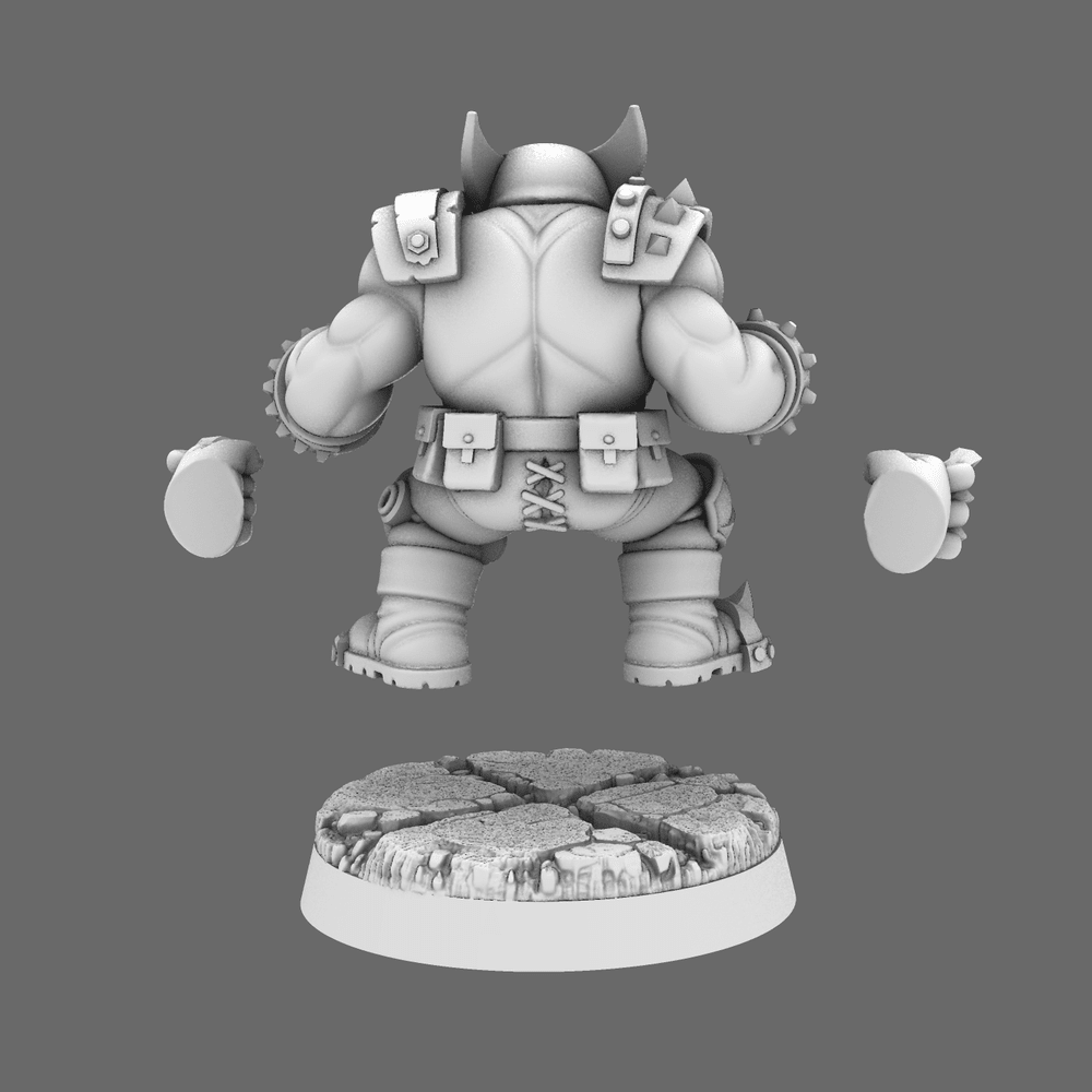 Space Orcs Silver Lads Logg'n Ironclaw - BW Terrain & Forge