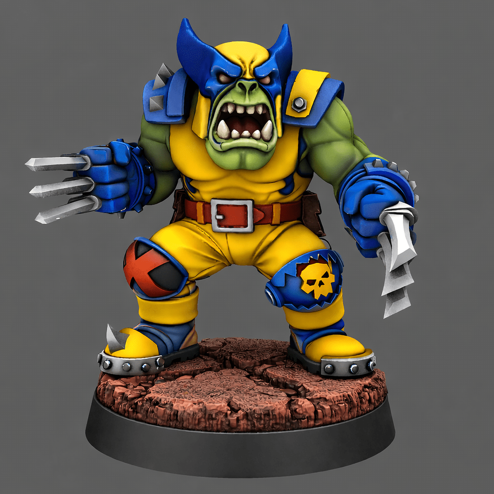 Space Orcs Silver Lads Logg'n Ironclaw - BW Terrain & Forge