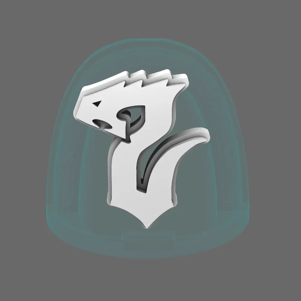 Void Serpents V10K Shoulder Symbols LEFT - BW Terrain & Forge