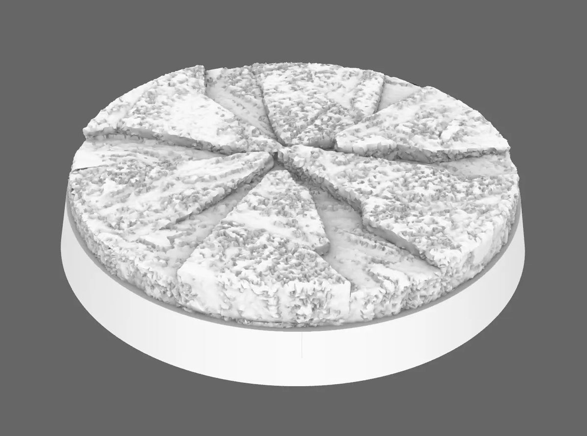 25mm Ice Field Bases (STL Format) - view 3