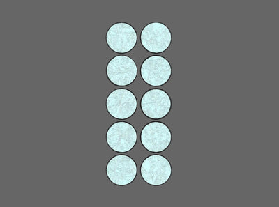 25mm Ice Field Bases (STL Format) - view 1