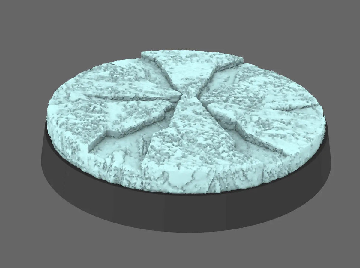 25mm Ice Field Bases (STL Format) - view 4