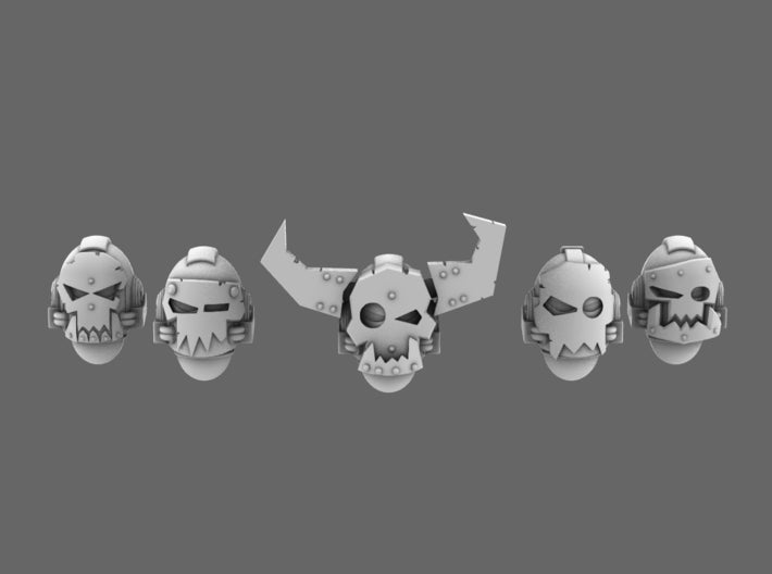 Orc Busters V7 Helmets (Skulls &amp; Glyphs Masks) 3d printed