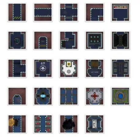 Digital Forge: Gamza Base 69 - Space Station Themed Modular Terrain Tiles - BW Terrain & Forge