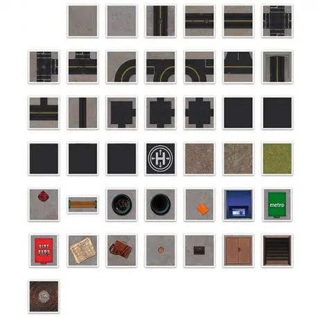 Digital Forge: Urban Streets - City Street Modular Terrain Tiles - BW Terrain & Forge