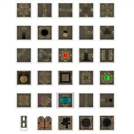 Digital Forge: Warlord's Dungeon - Castle Dungeon Themed Modular Terrain Tiles - BW Terrain & Forge