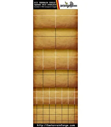 Copy of Digital Forge: DIY Templates - Square Grid Overlays - bw-terrain-forge