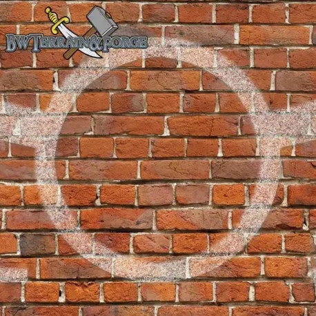 Forge Mats: Brick Yard Pitch with Logo 36 x 36 for Guild Ball - bw-terrain-forge