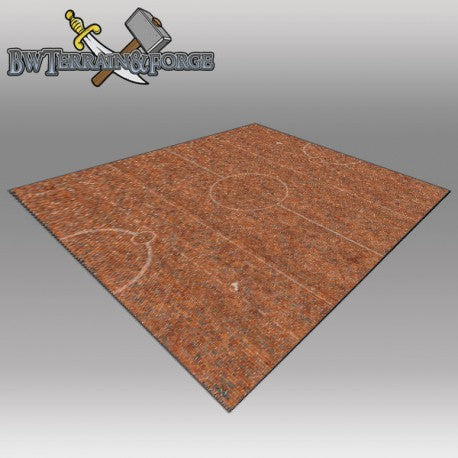 Forge Mats: Brick Yard Pitch 36 x 36 for Guild Ball - bw-terrain-forge