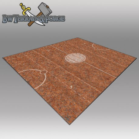 Forge Mats: Brick Yard Pitch with Logo 36 x 36 for Guild Ball - bw-terrain-forge