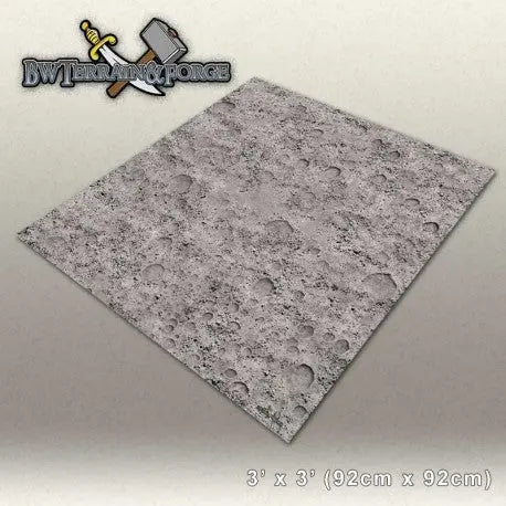 Forge Mats: Cratered Moon Gaming Mat - BW Terrain & Forge