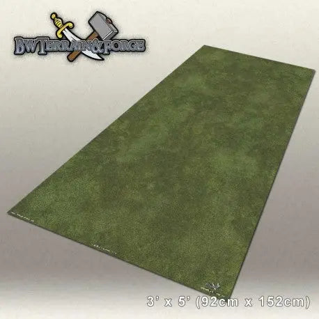 Forge Mats: Grass Field - Green Grass Themed Gaming Mat - bw-terrain-forge
