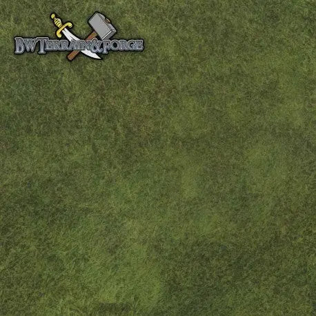 Forge Mats: Grass Field - Green Grass Themed Gaming Mat - bw-terrain-forge