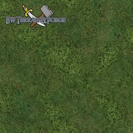 Forge Mats: Grass Land Pitch with Logo 36 x 36 for Guild Ball - bw-terrain-forge