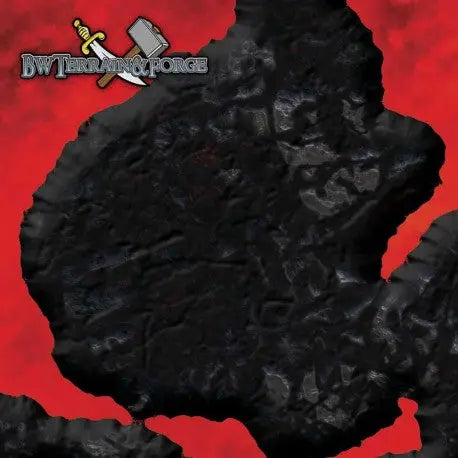 Forge Mats: Inferno - Volcanic Lava pool themed terrain mat - bw-terrain-forge