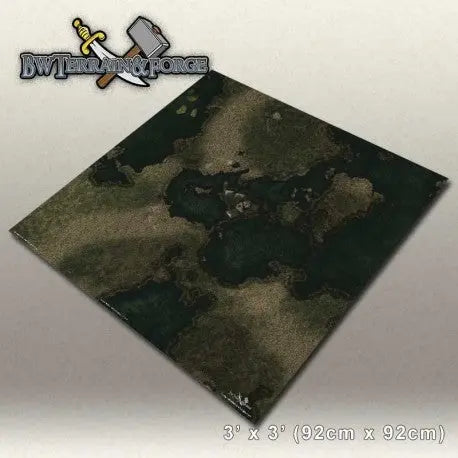 Forge Mats: Swamp Land - Swamp / Ruins Themed Game Mat - bw-terrain-forge