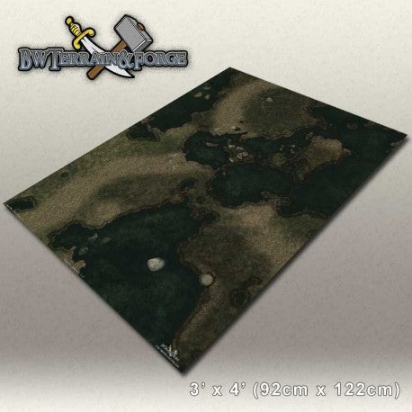Forge Mats: Swamp Land - Swamp / Ruins Themed Game Mat - bw-terrain-forge