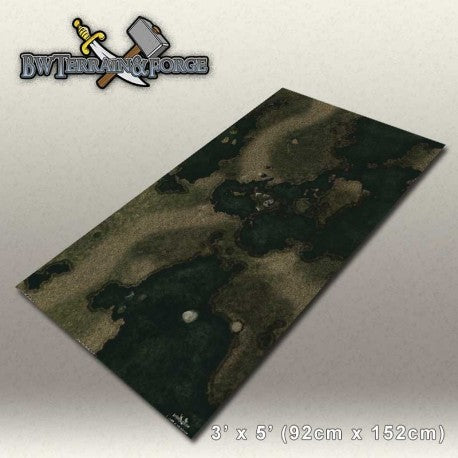 Forge Mats: Swamp Land - Swamp / Ruins Themed Game Mat - bw-terrain-forge