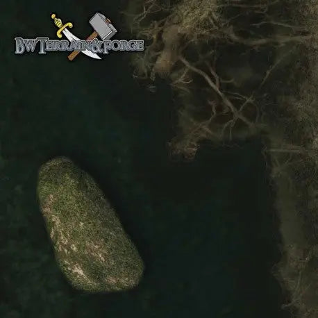 Forge Mats: Swamp Land - Swamp / Ruins Themed Game Mat - bw-terrain-forge