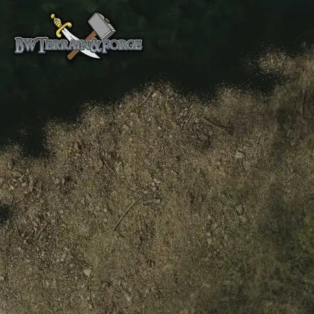 Forge Mats: Swamp Land - Swamp / Ruins Themed Game Mat - bw-terrain-forge