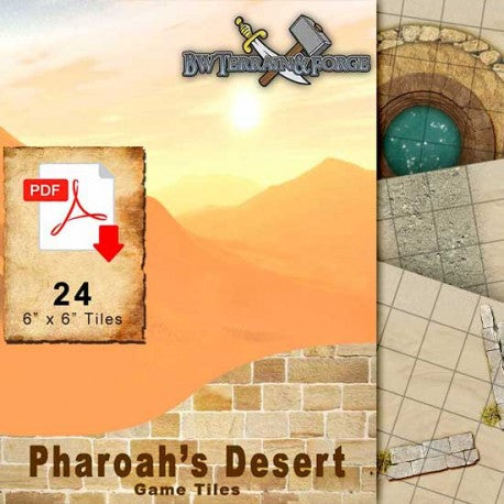 Digital Forge: Pharaoh's Desert : Ancient Desert Themed Modular Terrain Tiles - bw-terrain-forge