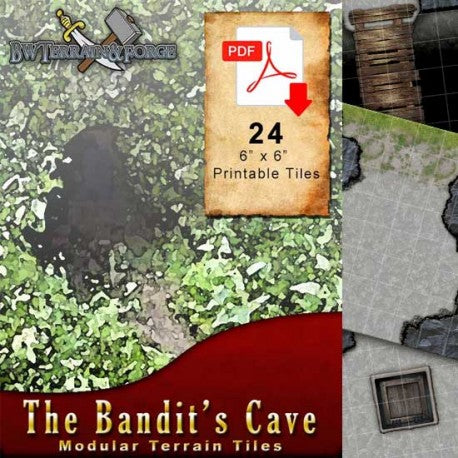 Digital Forge: The Bandit's Cave - Modular Terrain Tiles - bw-terrain-forge