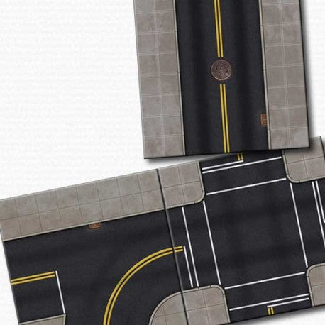 Digital Forge: Urban Streets - City Street 28mm Themed Modular Terrain Tiles - bw-terrain-forge